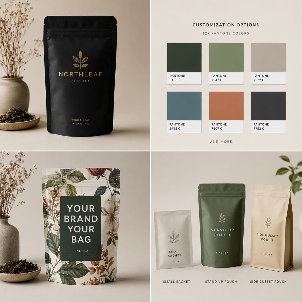 Private-label Assam tea packaging